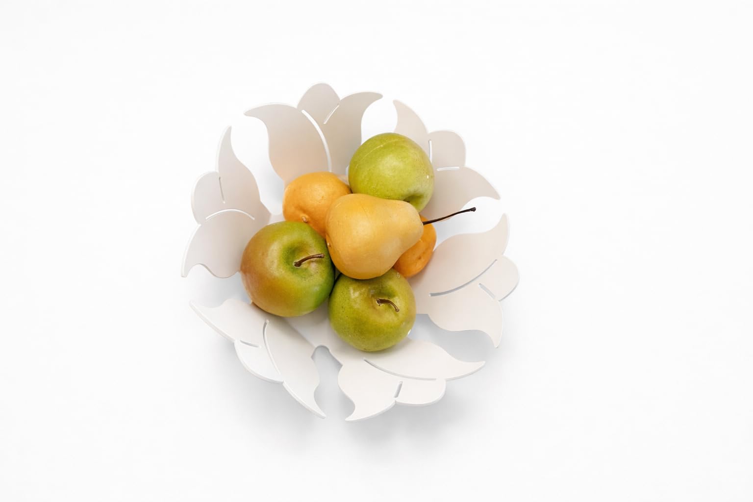 Portafrutta Tulip in Acciaio – Centro Tavola Design Moderno (Bianco)