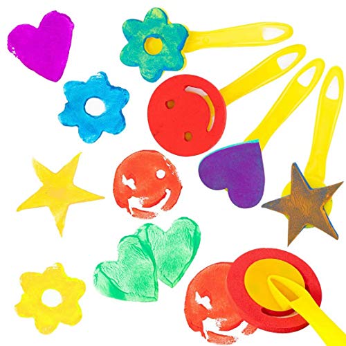 53Pcs Paint Sponges For Kids, Kids Paint Brushes Set, Washable Sponge Painting Brushes Paint Kits - Kids Paint Sponges Early Learning Sponge Paint Tools With 26 Alphabets #TOP4