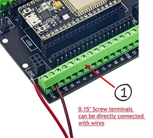 Placa de expansión esp32 Breakout Board whiteeeen y adaptador de pines con triple salida 2