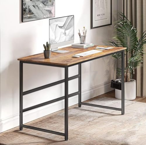 Image of Portable Wood & Metal Computer Desk | Modern Writing Table | Multipurpose Study Table Best for Home, School, Office Work & More | Ideal for Kids & Adults