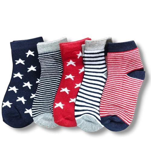 Image of Kid's Socks for Boys and Girls - Made with Soft & Breathable Cotton with Antibacterial Wash, Pack Of 5, Suitable for all day long use