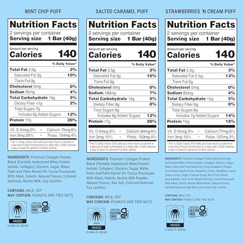 BUILT Bar Puff Protein Bars - Variety Pack - 15-17g Protein Snack Bars with Collagen - Calorie Conscious & Gluten Free - 12 Count, Variety May Vary - Image 4
