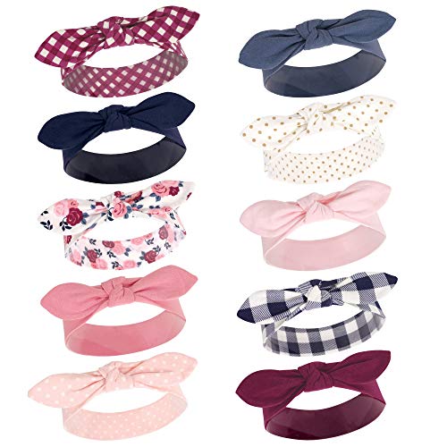 Image of Hudson Baby Infant Girl Cotton Headbands