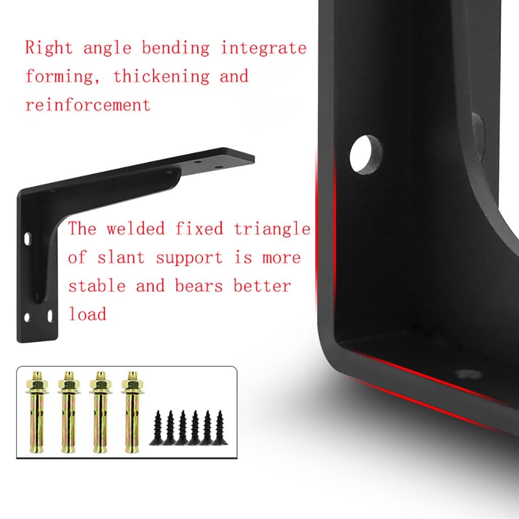 Pack of 2 Heavy-duty Shelf Brackets Comes with screws for high-strength support and space-saving installation on interior and exterior walls