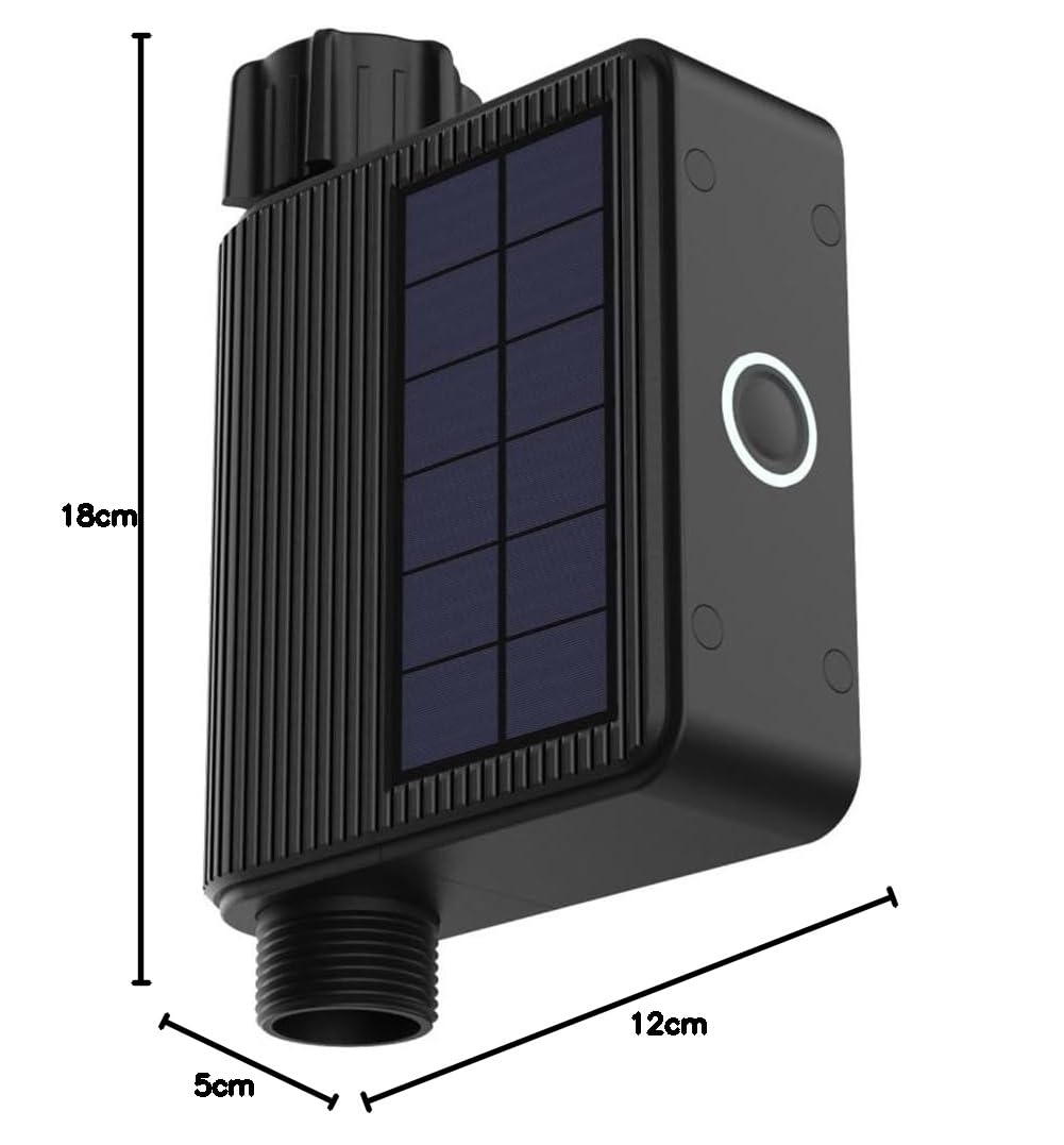 Haozee Computer di irrigazione WiFi, orologio intelligente per tubi da giardino, sistema di controllo automatico dell'irrigazione per prato e cortile, ritardo della pioggia, corrente solare