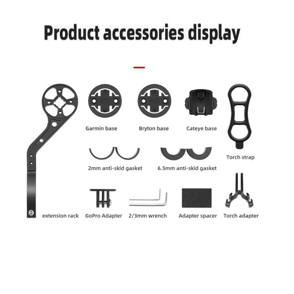 XBERSTAR Support pour ordinateur de vélo avec guidon pour Garmin/Bryton/ Cateye/GoPro (argenté XBERSTAR Support pour ordinateur de vélo avec guidon pour Garmin/Bryton/ Cateye/GoPro (argenté