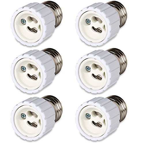LONGYEE  Lot de 6 convertisseurs de douille à baïonnette E27 vers douille GU10, 220 à 240 V