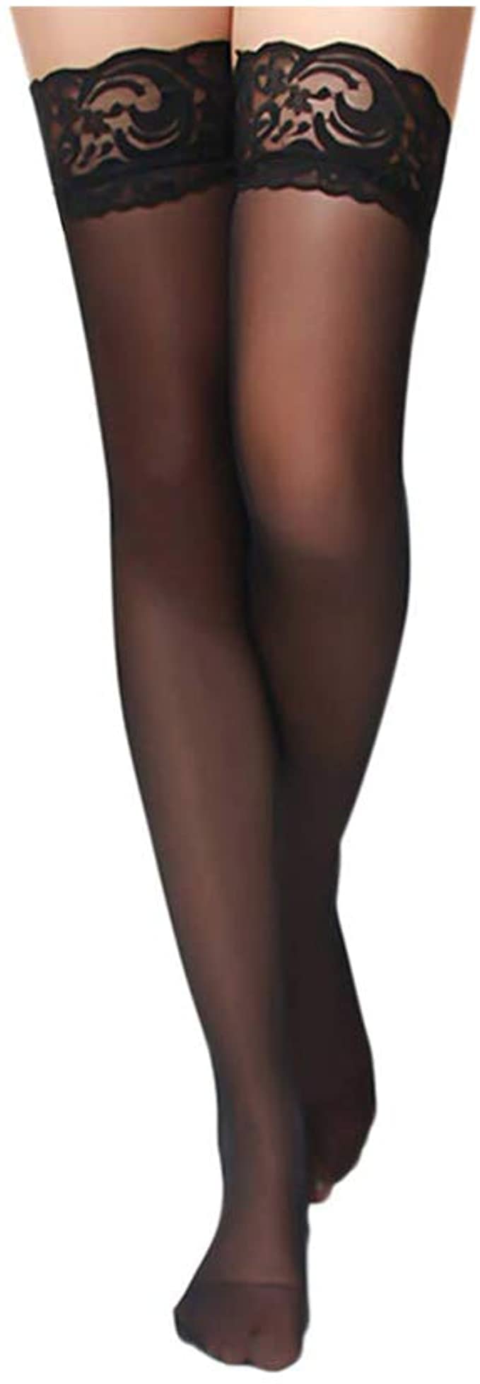 Bridal Thigh High Stockings For Women with Silicon Lace, Free Size -06-image-36