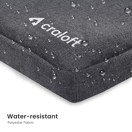 Craloft Polyester Laptop Sleeve Cover Bag 14 Inch with Charger Pouch for Dell/Hp/Asus/Lenovo/Acer (Grey_L26) - Image 3