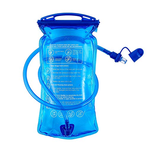 JOYHILL Hydration Bladder 3 L 2 L 1.5 L Water Bladder BPA Free 3 Liter Large Opening Water Reservoir Leak Proof Military Water Storage Bladder Bag for Cycling Hiking Camping Biking Running (1L)