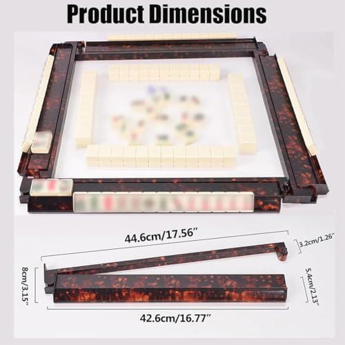 Set de rack para Mahjong de 17.5 pulg con diseño tortoise shell miniatura 2
