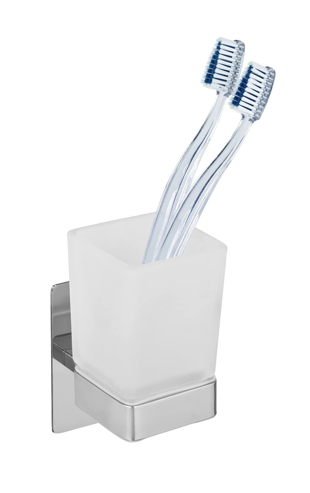 Wenko Salle De Bain WENKO Turbo-Loc Genova Shine Étagère D'angle Pour Salle De Bain En Acier Inoxydable à Fixer Sans Perçage Avec Système De Tampon Adhésif, Rangement Peu Encombrant, 36 X 8