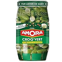 Epicerie Salée Huiles, Épices, Condiments, Sauces, Bouillons Olives, Cornichons, Câpres Et Légumes Marinés AMORA Croq'Vert Cornichons Fins Bocal 540G