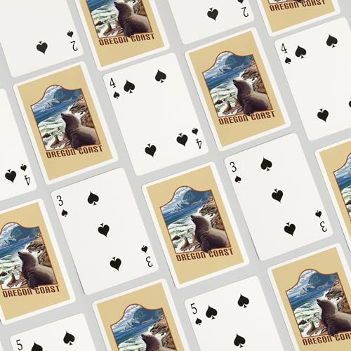Lantern Press Oregon, Naipes Póker de 52 cartas miniatura 4