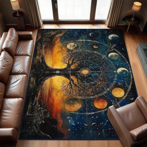 Tapete decorativo Rectangular 6' x 9' Multicolor