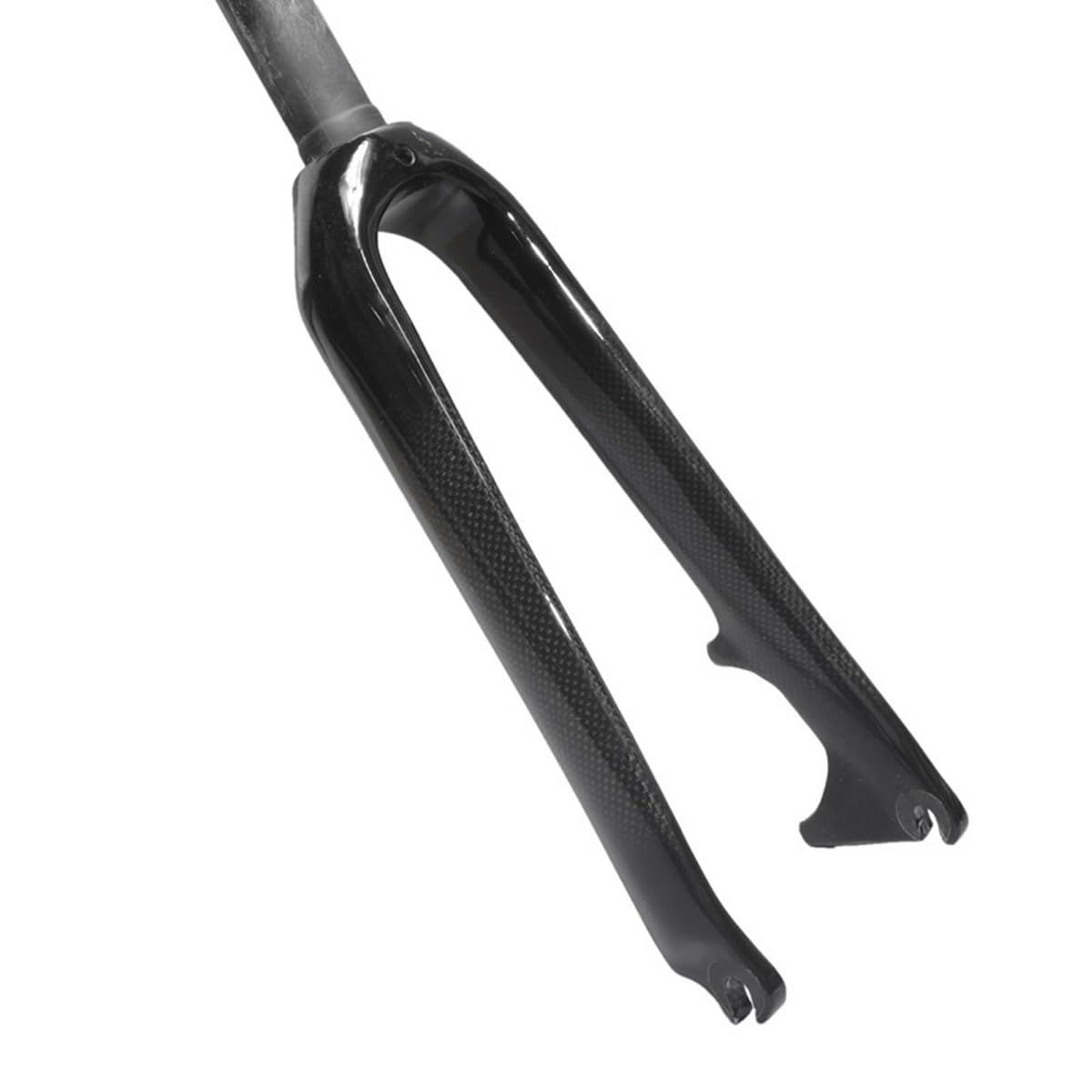 Horquilla rígida BMX de 20" de Fibra de Carbono 451, Delantera de 1-1/8", Tubo Recto, Freno de Disco, 9 * 100 mm, liberación rápida (Negro Brillante).