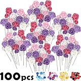 🌹 IDEAL PARA TODA OCASIÓN, LAS POSIBILIDADES SON INFINITAS - Los amantes del DIY estarán felices de darle un toque personal a sus creaciones. Funciona perfecto no solo para bodas sino también para cumpleaños, compromisos, aniversarios, decoración de tumbas, como regalo de navidad y más. Los niños pueden decorar sus muñecas o peluches con coronas de flores, hacer manualidades en clase, crear guirnaldas, decorar un pastel, para escribir un mensaje en una puerta, ventana o espejo