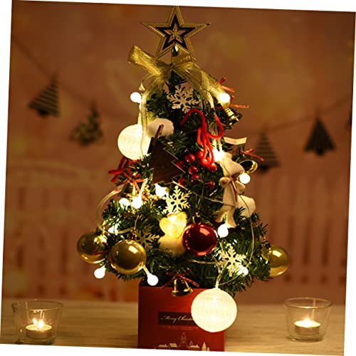 NOLITOY 1 Unidade mini árvore de natal figura da árvore de natal árvore de natal conduzida decoração