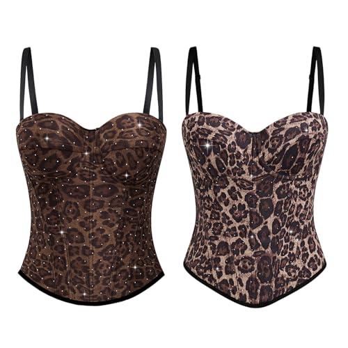 Bustier sans manches imprimé léopard idéal pour vos sorties estivales