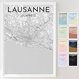 Mapdify Lausanne personalisiertes Stadtposter, dein 