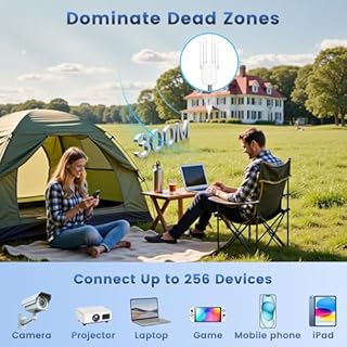 AX3000 Outdoor WiFi 6 Extender - Long Range Outdoor WiFi Extender Signal Booster, IP67 Weatherproof & PoE Support for Large Yard, Farm, RV, Works with Starlink & Up to 256+ Devices