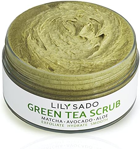 LILY SADO MATCHA MADE IN HEAVEN™ Sugar Facial Scrub - Best Daily Facial Exfoliating Cleanser for Women & Men - Vegan Face Wash Exfoliates Skin, Treats Acne, Reduces Pore Size - For All Skin Types - 4 oz