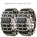 Cabagii Emergency Snowfield Chains, Tire Chains with Thickened Manganese Steel fits Car Truck SUV in Ice surface, Sand and Mud(8 Packs, Tire Width 165-285mm)