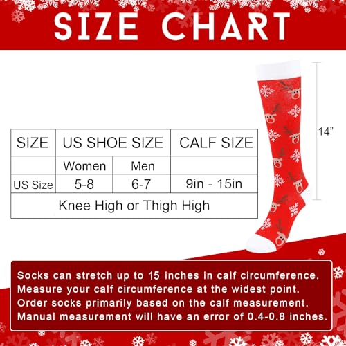 Image of Junely Compression Socks for Women Knee High Festival for Running Athletic Nurses Pregnant Women Work Support Travel Flight