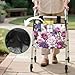 Uacyareni Walker Bag Purple Rose for Four Wheel Rollator Gifts for Seniors in Assisted Living Wheelchair Accessories Replacement Wheelchair Bag