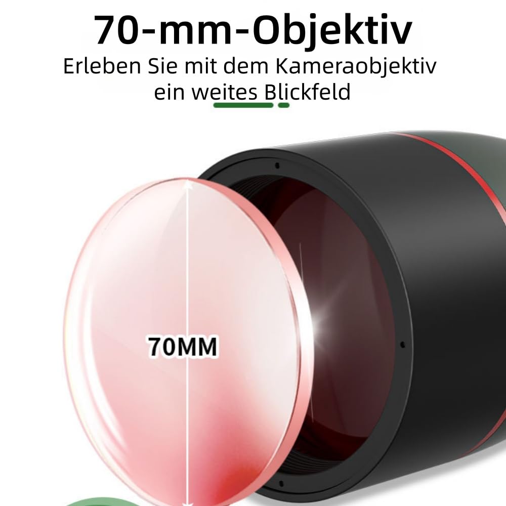 Norwiss Spektiv 25-75x70 mm Zoomobjektiv mit Stativ, Handy-Adapter & Tragetasche für Vogelbeobachtung