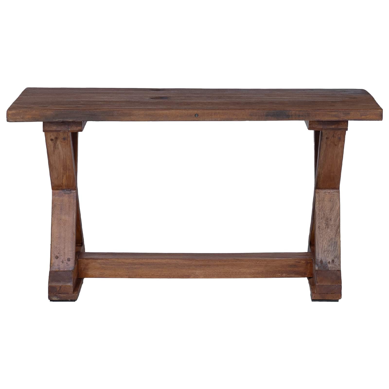 Banco natural de madera maciza recuperada, 85 x 35 x 46 cm
