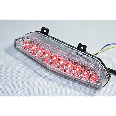 Feux Arrière LED Stop Et Clignotants Pour Kawasaki Ninja ZX-6R 2007-2008 - Version Claire