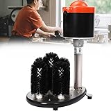 Lavadora eléctrica de vidrio, máquina de limpieza de 5 cepillos para bar, cocina, cafetería, limpia 1200 copas de vino por hora, ideal para vasos de cerveza y cristalería