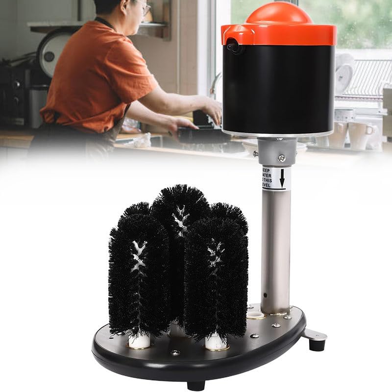Laveuse électrique pour verre, 5 brosses, 1200 tasses/h, machine professionnelle de nettoyage de verre à vin et à bière pour bars, cafés, cuisines