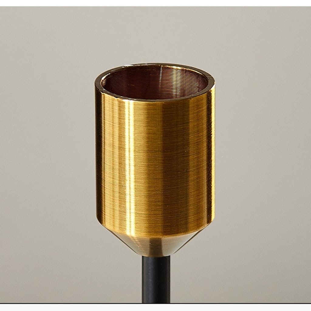 Kerzenständer Eisen-Kerzenständer, Esstisch, Metall, Einköpfiger Kerzenständer, Galvanisierte Hochzeit, Goldene Kerzenständer-Ornamente Kerzenhalter (Size : A*3)
