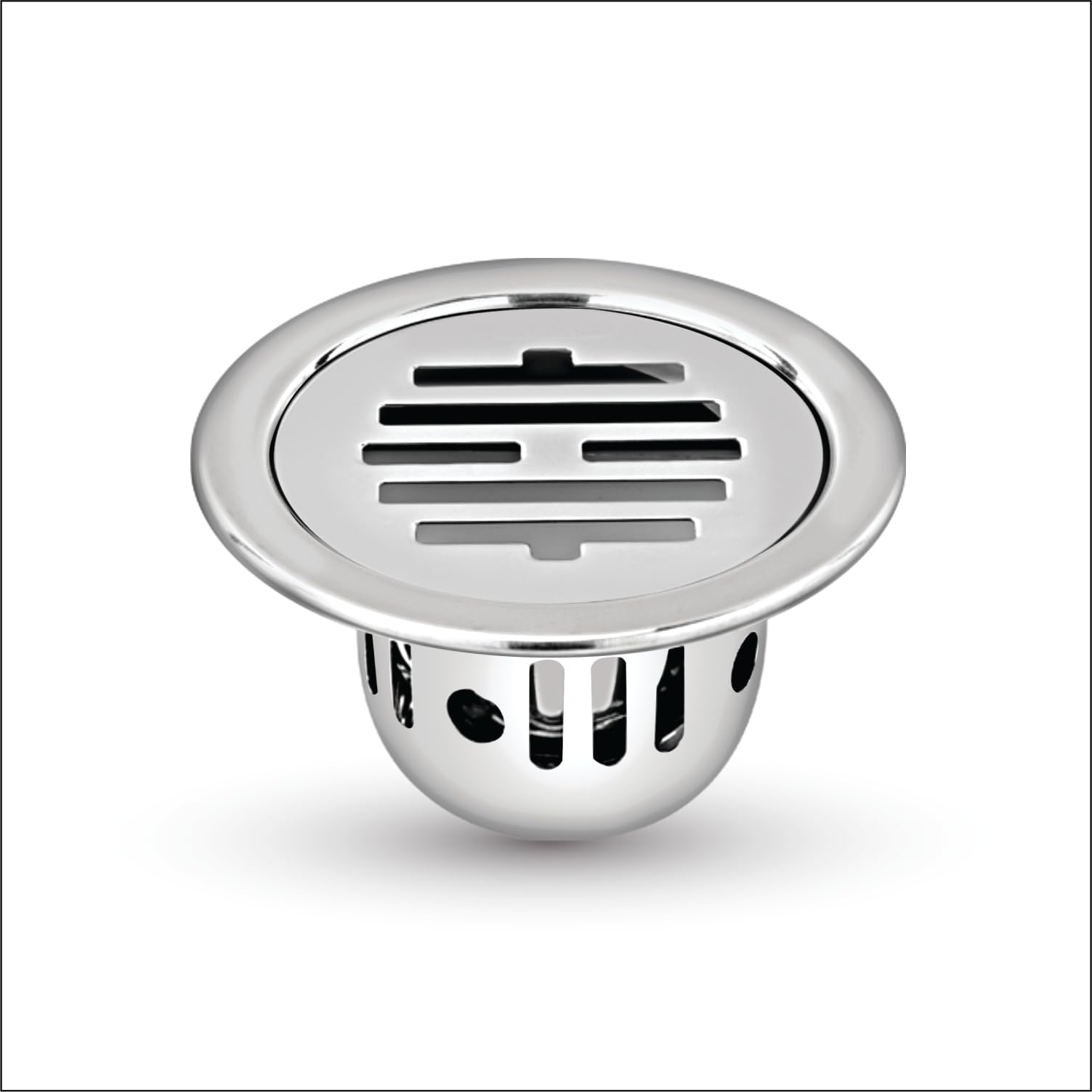 Sanjay Chilly Round Classic Cockroach Trap 101mm (4 INCH) Floor Drain Jali 304 Grade Stainless Steel Kitchen Floor Trap Anti Cockroach & Insects Long Lasting for Bathroom-image-7