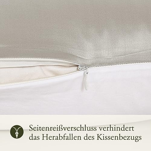 LILYSILK 1PC Silk Pillowcase for Hair and Skin 19 Momme Mulberry Silk Pillow Sham Cover with Cotton Underside Soft Hypoallergenic Silk Bed Pillow Case with Hidden Zipper(Standard 50x75cm - Image 4