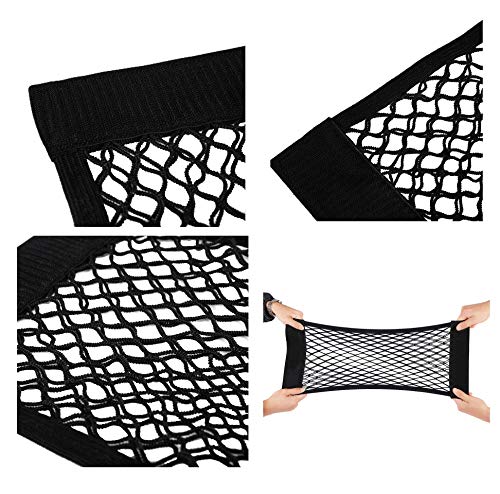 Universal Mesh Cargo Net Car Storage Net Wall Sticker Organizer Pouch Bag Storage Mesh Net For Car Trunk Storage Add On Organizers For Car Truck,15" X 9.5"(2 Packs) #TOP3