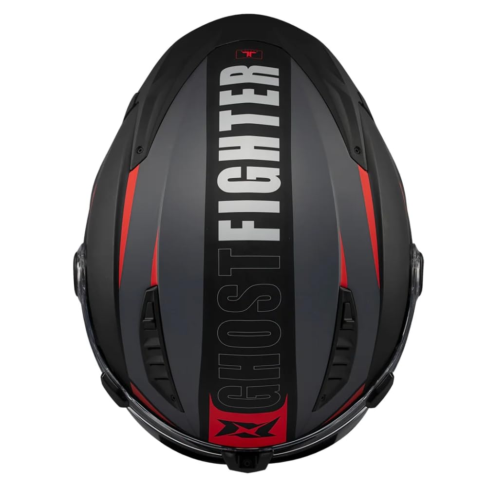 AXXIS Casco Moto Casco Ghostfighter Maniac Negro/rojo Mate L Negro/rojo Mate L