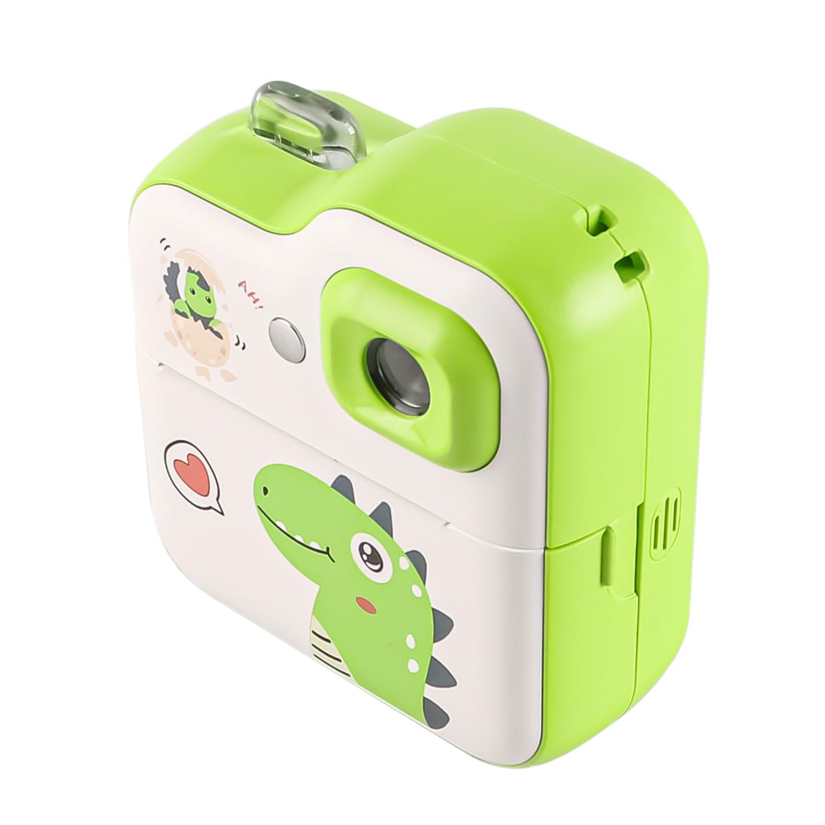 ieron Thermal Printing Camera Green Dinosaur Pattern 2.4 Inch Screen Digital Printing Camera With Three Rolls Of Printing Paper - Image 2