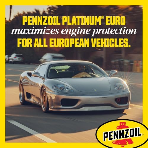 Image of Pennzoil Platinum Euro Full Synthetic 5W-40 Motor Oil, 1 Quart (6 Pack)