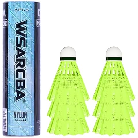 YSYONM Badminton shuttlecocks Birdies 6 Pcs Plastic Nylon Badminton Birdie Ball Set Shuttlecocks for Badminton Outdoor Indoor Cover
