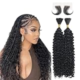 Langer Human Braiding Hair Deep Wave Bulk Human Hair for Braiding No Weft Bundle 100g 2 Bundles/Pack 16A Brazilian Virgin Water Curly Human Hair Extensions for Braids Human Hair Braiding Hair 20 Inch