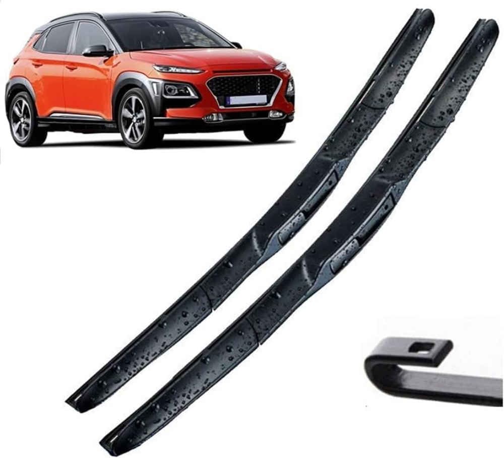 DZTYNKO Car Windscreen Wiper Blades Set for Hyundai Kona 2017-2023 26in+16in, Front Window Wipers for Clear Visibility, Replacement Wiper Blades
