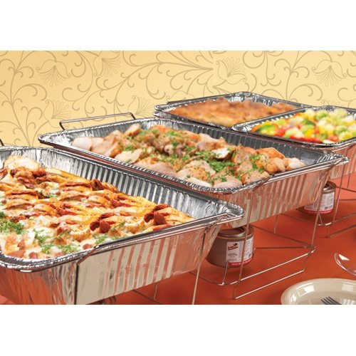 Tigerchef 0026-Caterset Catering Set Serving Dishes For Parties Includes Chafer Pans Set And Disposable Serving Utensils, Spoons And Tongs For Parties And Events Birthday, Holidays, Picnics, Wedding #TOP1