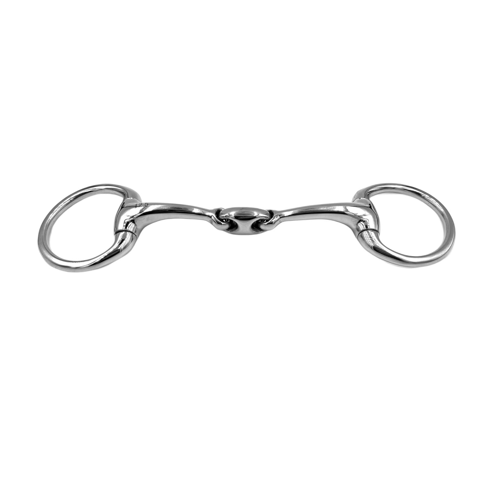 Gebiss ErgoBit Olivenkopfgebiss Olivenkopftrense Doppelt Gebrochen Edelstahl Ringdurchmesser 55 mm Gebissstärke 14 mm