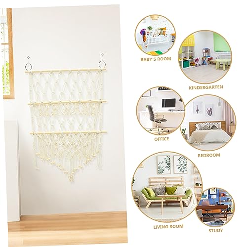 Filet de rangement mural tissé double couche Beaupretty pour peluches