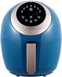 Oil-Free Electric Multi-Function Large Capacity Removable Built-in Frying Basket 3.5L Large Capacity Used in The Kitchen Field Air Fryer, Oven, Baked Chicken Bread Pizza Fries (Blue 26.5*30.5*33cm)