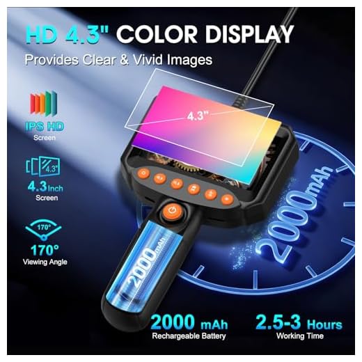 Dual Lens HD Inspection Endoscope Camera