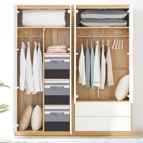 Storehappily Storage Bins, 11 Inch Foldable Fabric Boxes With Handles And Cardboard For Closet, Utility Room, Bedroom Living Room, Pack Of 3 #TOP6